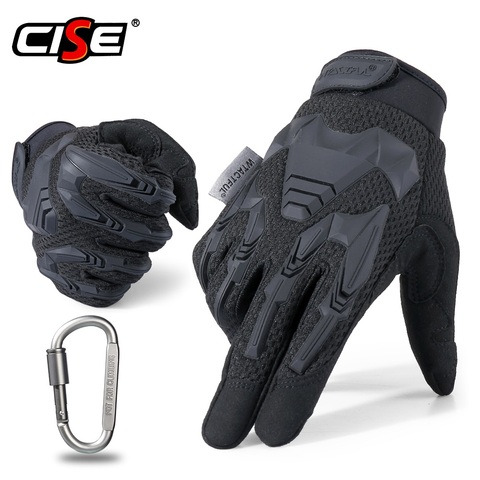 Motocicleta guantes dedo completo proteccción de goma de deportes al aire libre de montando Motocross Moto antideslizante guante para hombres ► Foto 1/6