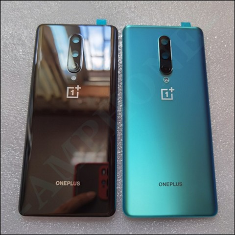 Carcasa trasera de vidrio templado para OnePlus 8/8 Pro, piezas de repuesto, carcasa trasera para batería, marco de cámara y cubierta de Flash ► Foto 1/5