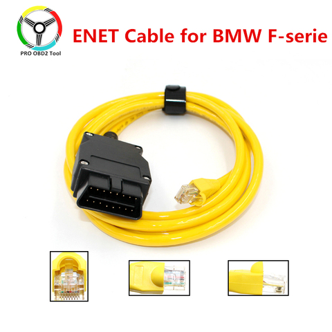 Cable ENET de E-SYS de calidad para BMW serie F ICOM OBD2, Cable de diagnóstico de codificación Ethernet a ESYS, herramienta de codificación de datos ocultos ► Foto 1/6