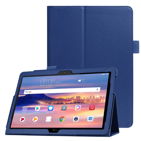 Funda inteligente para tableta Huawei MediaPad T5 10, funda con soporte abatible de piel sintética para Huawei MediaPad T5 de 10,1 