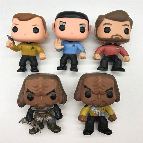 Figuras de acción de Star Trek para niños, juguete de modelos coleccionables de vinilo de 195/capitán Kirk /SPOCK/Will Riker #189/Worf #191 ► Foto 1/1