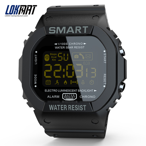 LOKMAT-reloj inteligente MK22 para hombre, deportivo, contador de pasos, resistente al agua, recordatorio de llamadas, Digital, para iOS y Android ► Foto 1/6