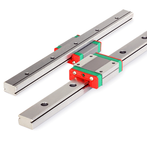 Envío Gratis MGN7 MGN12 15 MGN9 300, 400, 500, 600mm miniatura de carril lineal slide 1cnc guía lineal + 1 cojinete lineal transporte ► Foto 1/6