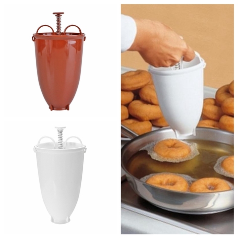 Dispensador de masa ligera de plástico para rosquillas, molde de rosquilla para freír en profundidad, fácil de llevar, portátil, árabe, Gadget de donuts, utensilios para hornear ► Foto 1/6