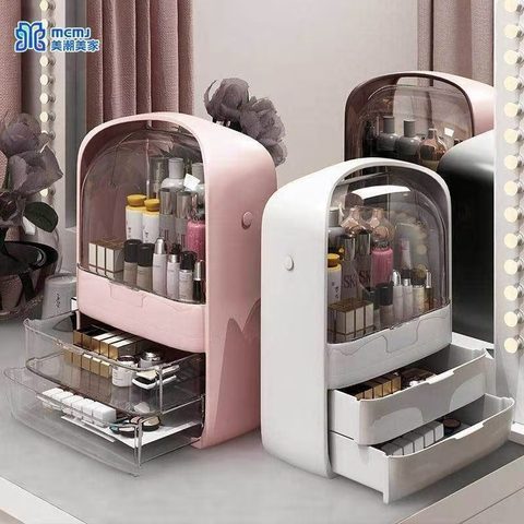 Caja de almacenamiento de cosméticos de gran capacidad, cajón organizador de maquillaje, de escritorio, baño, a prueba de polvo, belleza, moda ► Foto 1/1