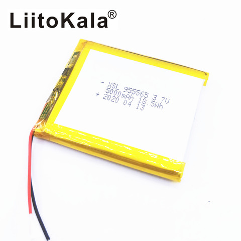 Batería recargable de polímero de litio LiPo XSL 3,7 V 955565 5000mAh para GPS PSP DVD PAD E-book tablet pc portátil banco de energía video ► Foto 1/1