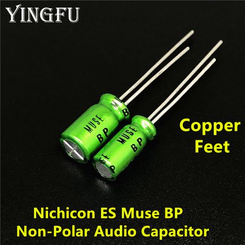 8 unids/lote Nichicon Musa BP ES (Bi) no Polar no polares Bipolar condensador para Audio HiFi 4,7 uf/10uf/22uf/47uf/100uf 25V/50V pies cobre ► Foto 1/3