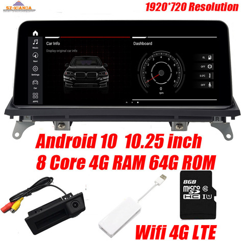 Android 10,0 reproductor de dvd del coche para BMW X5 E70 X6 E71 (2007-2013) CCC CIC sistema autoradio gps navegación sistema multimedia de coche PC ► Foto 1/6