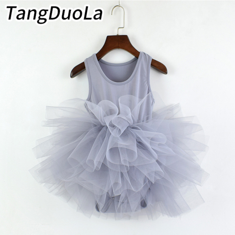 Nueva moda para chicas vestido de los niños vestido de bebé chica suave vestido de Ballet niños tul Tutu chaleco vestido sin mangas ► Foto 1/6