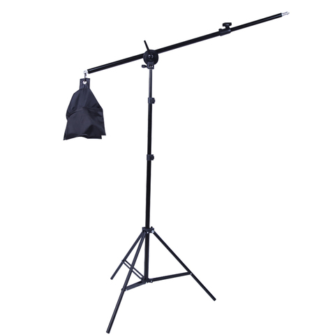 Soporte de luz 2 en 1 para estudio fotográfico, 2M, con brazo de soporte de 1,4 M y bolsa de arena vacía para soporte de Softbox, iluminación, trípode de fotografía ► Foto 1/6