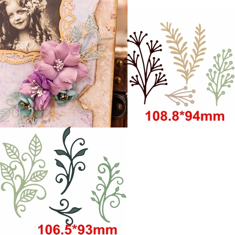 Troquelado de hojas de Metal para manualidades, troquelado único de hojas decorativas en flores para la fabricación de tarjetas, recortes, bricolaje, novedad de 2022 ► Foto 1/6