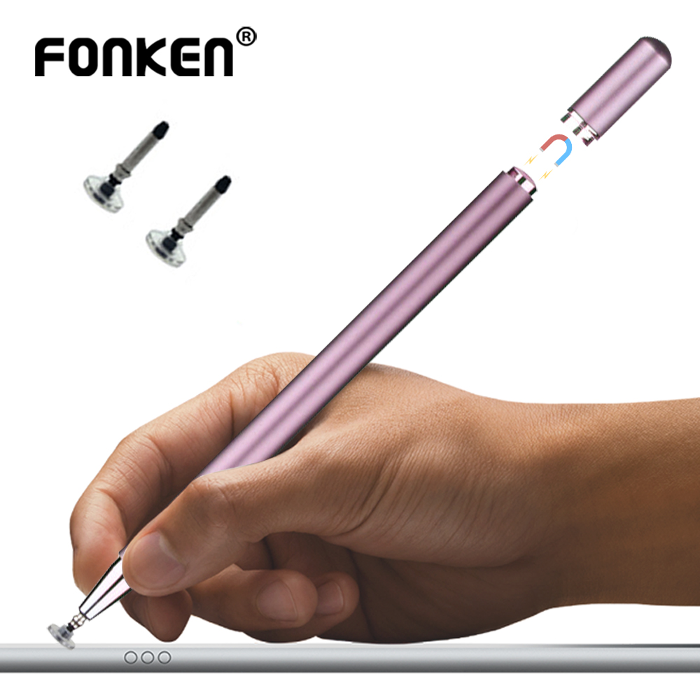 FONKEN-Bolígrafo Stylus capacitivo para tableta, Lápiz de pantalla táctil de dibujo para teléfono inteligente con ventosa táctil conductora ► Foto 1/6