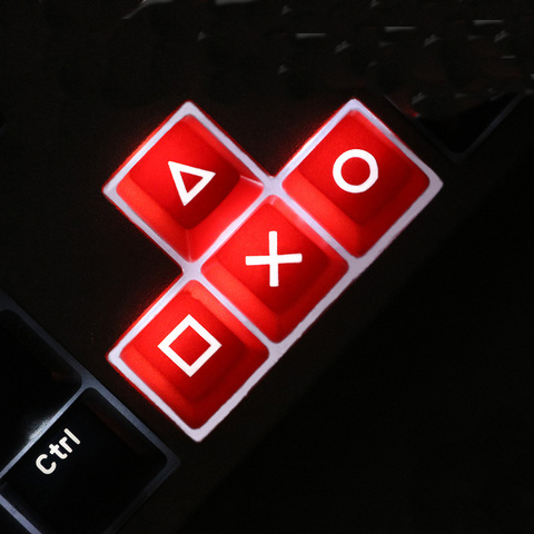 OEM perfil ABS dirección teclas retroiluminación Keycap para cereza MX Teclado mecánico para jugar a los jugadores tapa de la llave de la computadora ► Foto 1/4
