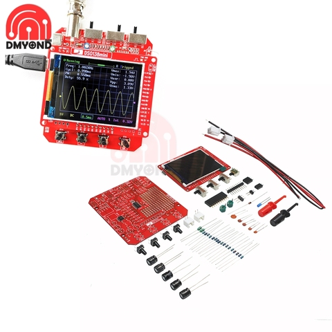 Mini osciloscopio de Kit de osciloscopio Digital DSO138, montaje artesanal, SMD, pieza presoldada, tamaño de bolsillo, conjunto de aprendizaje electrónico, actualización ► Foto 1/6