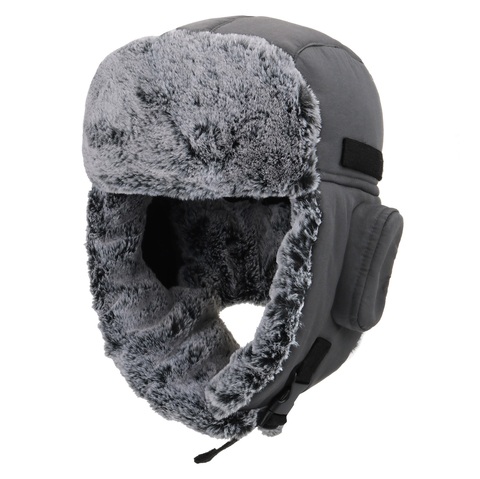 Conectyle-gorro de cazador grueso y cálido para hombre y mujer, gorros rusos gruesos de felpa forrado, impermeable, de caza, esquí ► Foto 1/6