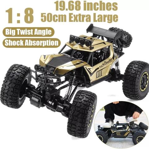 50cm de gran tamaño RC coche 4WD 1:8 aleación escalada RC coche montaña alta velocidad-vehículo de carretera de juguete regalos de navidad juguetes para los niños ► Foto 1/4