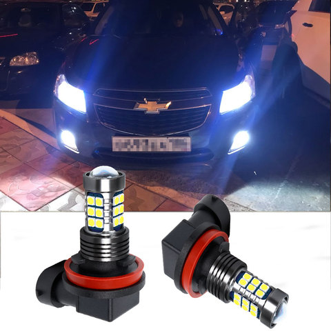 H11 H8 bombilla LED de luz antiniebla para Chevrolet Captiva Aveo Lacetti chispa Cruze 2011 Niva Orlando conducción corriendo lámpara luz LED automática ► Foto 1/6