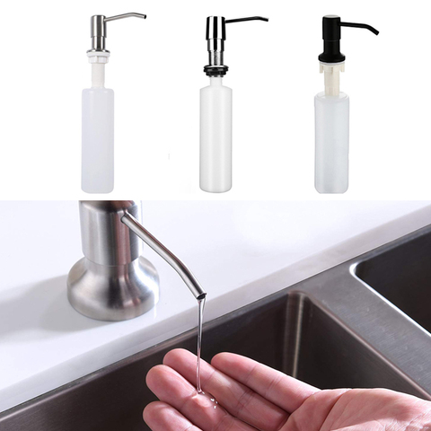 Dispensador de jabón para fregadero, botella de jabón líquido con presión manual, dispensador de loción y jabón, accesorios de cocina, 300ml ► Foto 1/6