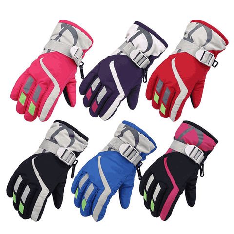 Guantes Térmicos de esquí para hombre y mujer, impermeables, cálidos, para nieve, Snowboard, 3 dedos, para esquiar ► Foto 1/6