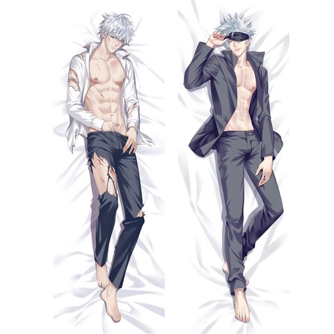 Anime Jujutsu Kaisen Gojo Satoru Dakimakura funda para almohada personalizada DIY tiro funda de cojín 6 tamaños ► Foto 1/5