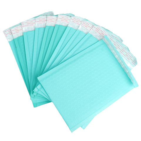 Sobres reutilizables space Teal para correo, paquetes de embalaje autosellados de 180x230mm, con burbujas de polietileno, acolchados, 10 Uds. ► Foto 1/6