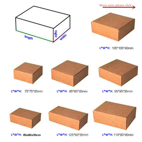 [PYBETA] 50 Uds. Nueva caja de regalo de Papel Kraft para aviones para bodas regalos de fiesta de cumpleaños regalos de navidad Ideas de regalos cajas plegables ► Foto 1/6