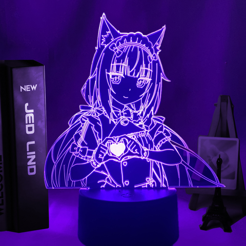 Nekoara-Luz Led de Anime de vainilla para decoración de dormitorio, luz nocturna de Manga, regalo de cumpleaños para niños, lámpara 3d para habitación ► Foto 1/4