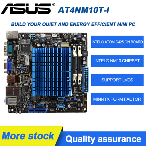 ASUS-placa base Atom D425 integrada para PC, AT4NM10T-I, RAM, DDR3, 2GB, mini ITX, 100%, probada ► Foto 1/6