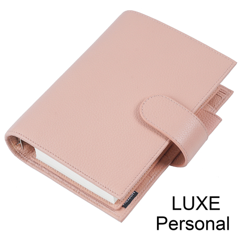 Moterm Luxe-planificador de tamaño Personal con carpeta de anillos de 30 MM, diario, Agenda, versión flexible, organizador, cuaderno de notas de cuero genuino ► Foto 1/6