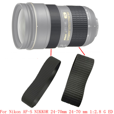 Lente Zoom + anillo de goma antideslizante para Nikon, AF-S, NIKKOR, 24-70mm, 24-70mm, 1:2, 8G, ED, pieza de reparación ► Foto 1/6