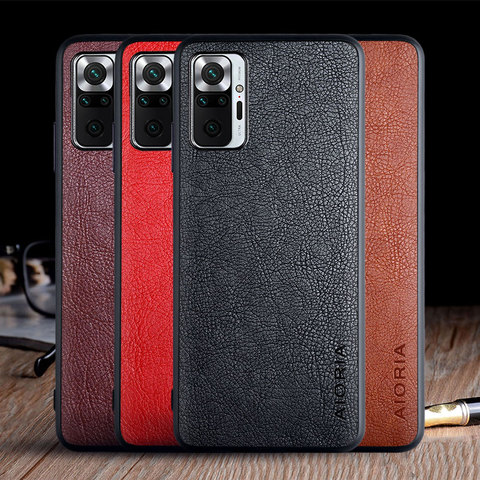 Caso para Xiaomi Redmi Note 10 Pro 5G 4G de lujo de cuero Vintage capa cubierta del teléfono para xiaomi redmi note 10 pro caso, funda de casco ► Foto 1/6