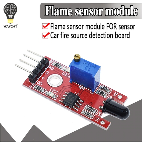 WAVGAT KY-026 Módulo Sensor de llama Sensor IR Detector de temperatura de detección adecuado para Arduino ► Foto 1/6