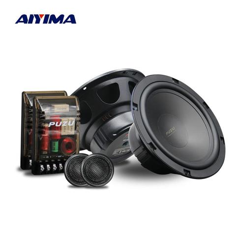 AIYIMA 6,5 pulgadas 180W combinación completa de altavoces coaxiales con altavoz de agudos Tweeter sistema de sonido de Audio de coche cruzado de dos vías ► Foto 1/6