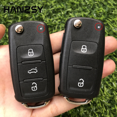 Estuche para mando a distancia con 2/3 botones, para Skoda, Octavia, VW, Volkswagen, Golf, Mk6, Tiguan, Polo, Passat, CC, funda de repuesto para llave de coche ► Foto 1/6