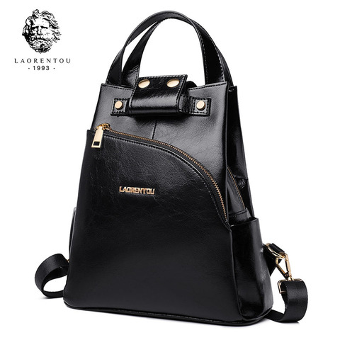 Marca LAORENTOU mujeres mochilas para estilo escolar femenina de alta calidad mochila Casual hombro bolsas bolso para niñas adolescentes. ► Foto 1/6