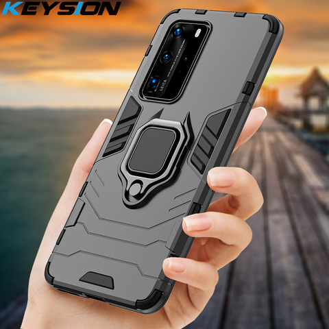 KEYSION caso a prueba de golpes para Huawei P40 P40 Pro + Plus + Mate 30 P30 P20 Lite de la cubierta del teléfono para el Honor 30 20 Lite 20S 10i X10 8s 9A 8A ► Foto 1/6