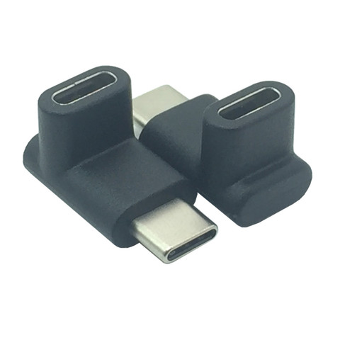 Adaptador pequeño portátil de ángulo recto de 90 grados, convertidor USB 3,1 tipo C macho a hembra, USB-C para teléfono inteligente Samsung y Huawei ► Foto 1/6