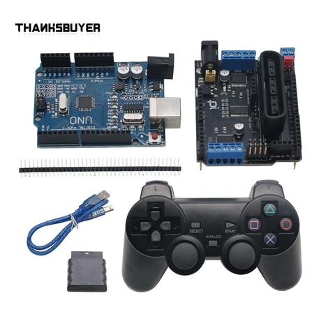 2022 Shield de Arduino, placa de expansión de 6-12 V 4 canales motores Servos puertos PS2 Joystick Control remoto ► Foto 1/6