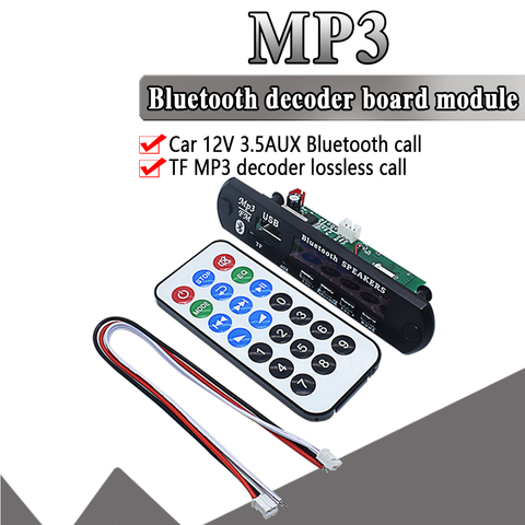 WAVGAT-Módulo de decodificación MP3 Bluetooth con ranura para tarjeta SD, USB, FM, decodificador remoto Módulo de decodificación WAVGAT ► Foto 1/6