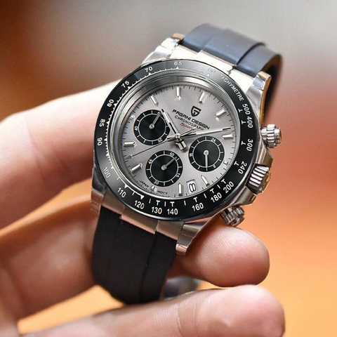 PAGANI DESIGN-reloj de cuarzo para hombre, cronógrafo de pulsera, con fecha automática, de gel de sílice, resistente al agua, novedad de 2022 ► Foto 1/6