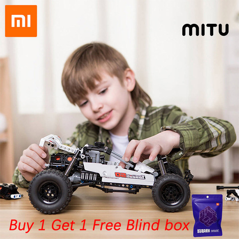 Xiaomi Mitu-bloques de construcción Robot para niños, coche de carreras de desierto, juguetes educativos DIY, Ackermann, cilindro de dirección, pistón, enlace, regalo ► Foto 1/6