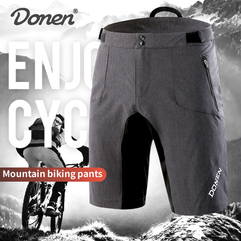 DONEN de verano de los hombres pantalones cortos de ciclismo bicicleta de montaña abajo pantalones cortos sueltos deportes al aire libre en carretera MTB bicicleta pantalones cortos ► Foto 1/6