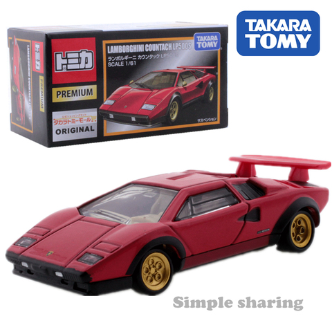 Takara Tomy-Tomica Original Lamborghini Countach LP500S, coche rojo 1: 61, Motor para juguetes para niños, vehículo de Metal fundido a presión ► Foto 1/6