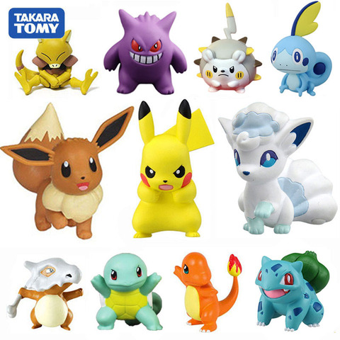 Figuras de acción de Pokémon, 41 tipos, Charmander, Eevees, Bulbasaur, Squirtle, Cubone, Sobble, Zeraora, Psyduck, Blastoise, figuras de acción de juguete ► Foto 1/6