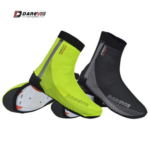 Zapatos de ciclismo Darevie, cubiertas impermeables, a prueba de viento, para ciclismo, cubierta térmica de invierno para MTB, de Carretera Ciclismo, zapatillas con cierre ► Foto 1/6