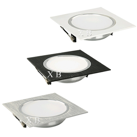 LED Downlight 3 W 5 W 7 W 9 W 12 W AC110V 220 V de plata blanco negro LED lámpara de techo para cocina/casa/oficina iluminación interior ► Foto 1/6