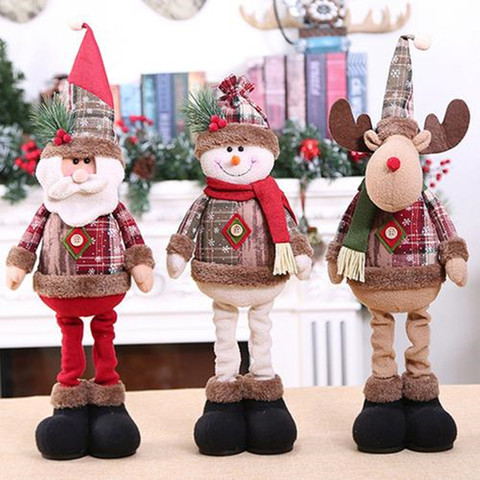 Muñecos de Navidad de 1/3 Uds., árbol decorativo, adorno de Año Nuevo, Reno, muñeco de nieve, Papá Noel, muñeco de pie, decoración, Feliz Navidad ► Foto 1/6