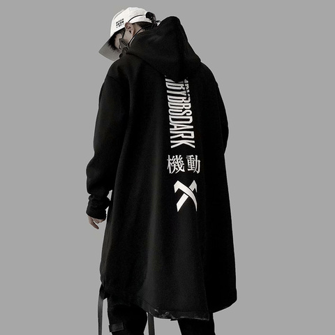 Abril MOMO 2022, abrigos de Harajuku para Hombre, chaqueta de Hip Hop para Hombre, Sudadera con capucha larga de gran tamaño, abrigos de moda de algodón, chaquetas Swag, ropa de calle para Hombre ► Foto 1/5