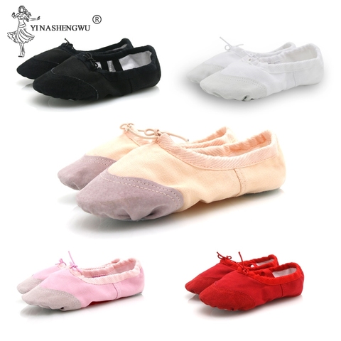 Niñas niños Pointe Zapatos zapatillas de baile de alta calidad bailarina práctica zapato de Ballet 5 color bailarín de Ballet calzado profesional ► Foto 1/6