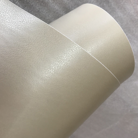Adhesivo de PVC con patrón de cuero Beige, película de revestimiento de vinilo para decoración interna de carrocería de coche, envoltura de vinilo de 10/20/30/40/50x 152cm ► Foto 1/4